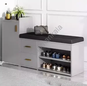 جاکفشی شیک مدلB03 همراه با 3کشو و دارای نشیمن