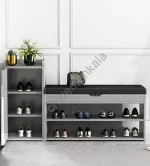 نمای رو به رو از جاکفشی شیک مدلB03 دارای نشیمن و 3 کشو