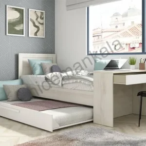 تخت خواب یک نفره با تخت کشوییتخت خواب یک نفره با تخت کشویی به همراه میز تحریر