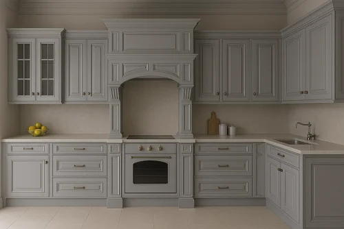کابینت نئوکلاسیک چیست رنگ طوسی