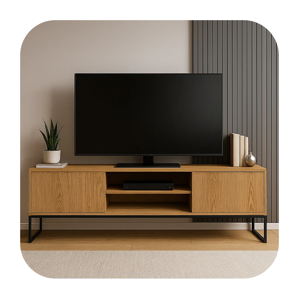 میز تلویزیون با متریال MDF و فلز
