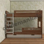 تخت خواب دوطبقه ام دی اف کم جا