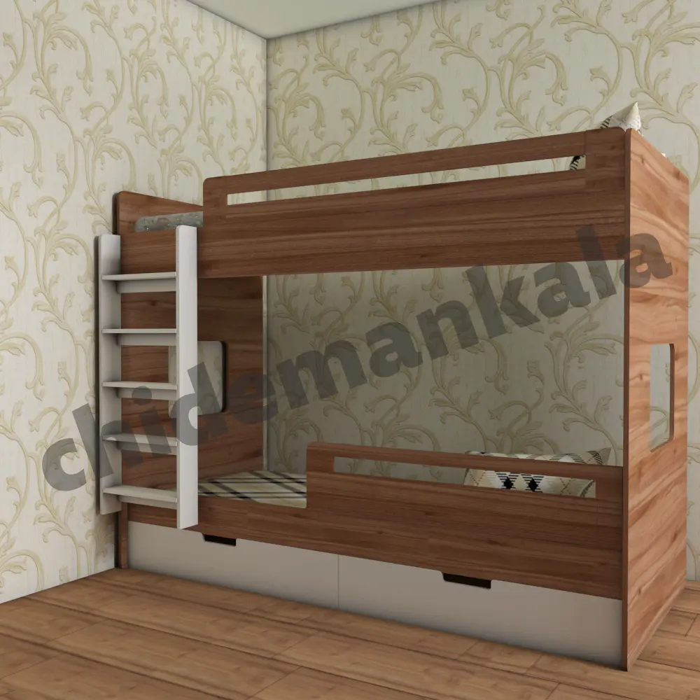 2 تخت خواب دوطبقه ام دی اف کم جا