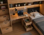 تخت دوطبقه با میز تحریر مدل T144 - Image 4
