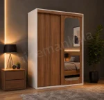 کمد درب ریلی ام دی اف آینه دار مدل K01