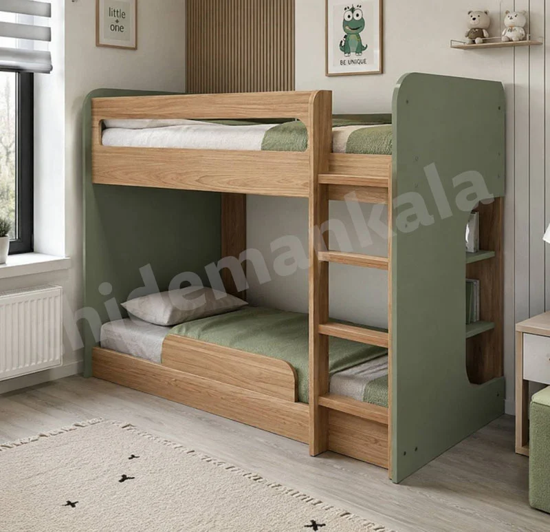 تخت دوطبقه ساخته شده از ام دی اف گریدA با تراکم بالا