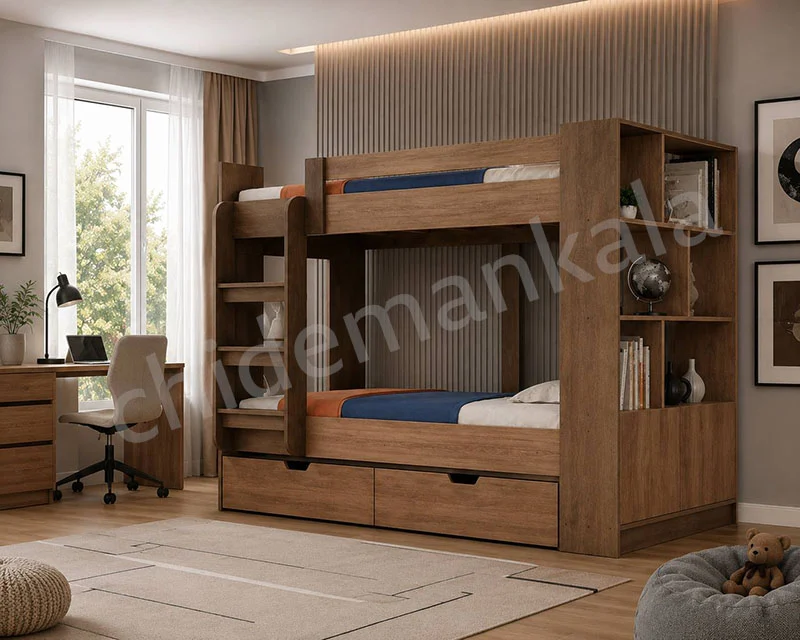 تخت دوطبقه با طراحی متنوع و قابلیت سفارشی‌سازی رنگ